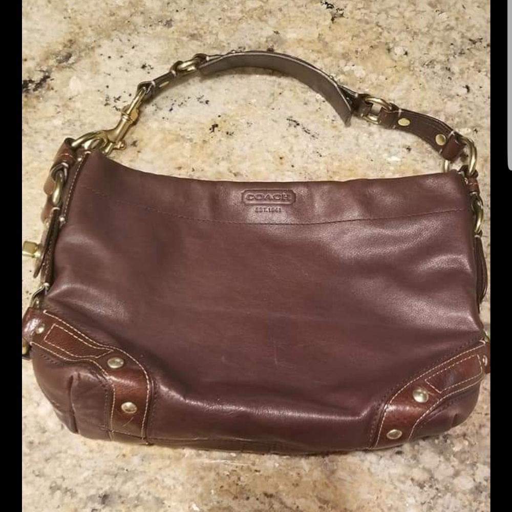 Genuine leather Coach purse